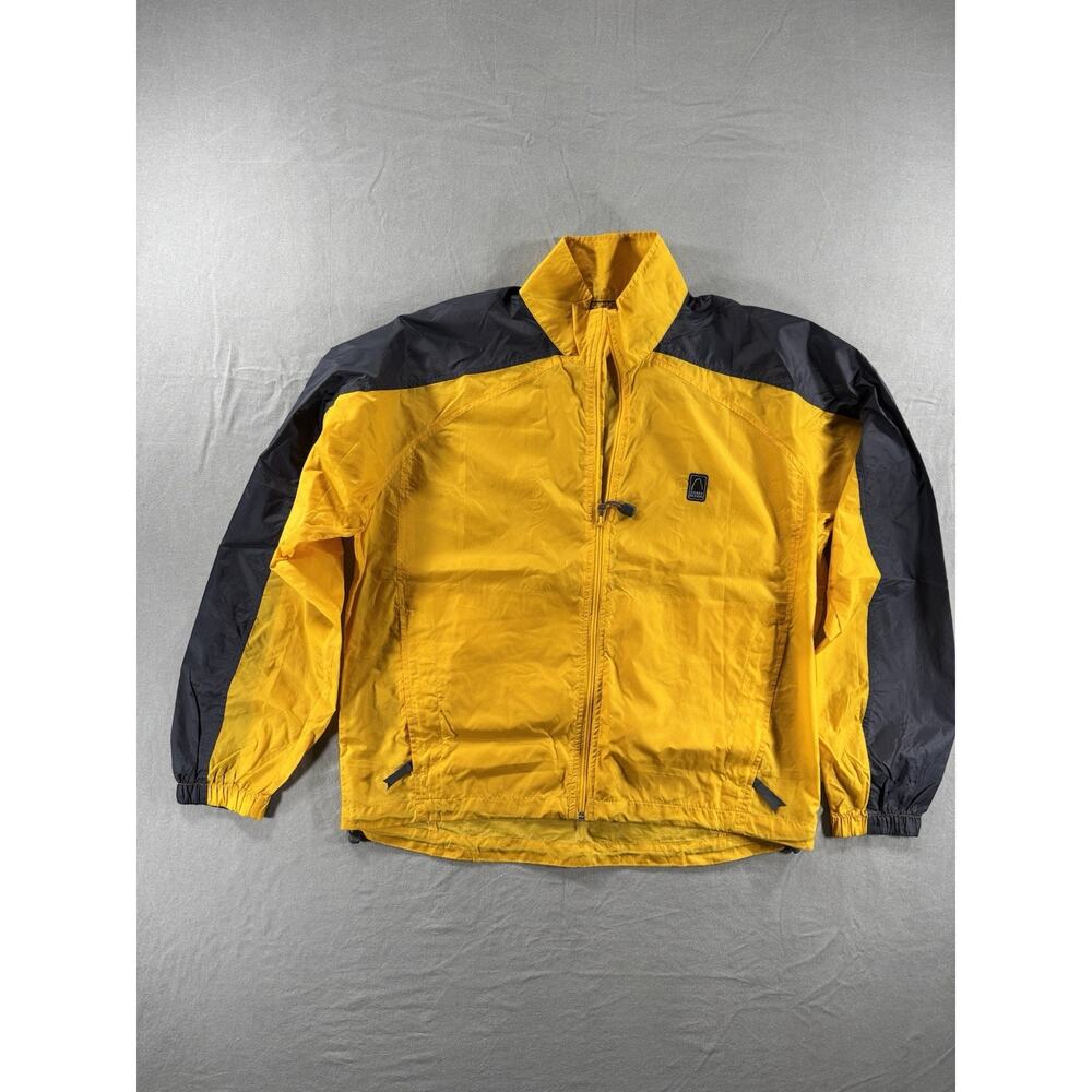 Sierra Designs Yellow Gray Colorblock Windbreaker Jacket Women’s XL